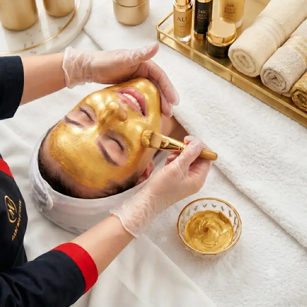 Gold Facial service at home in Dubai