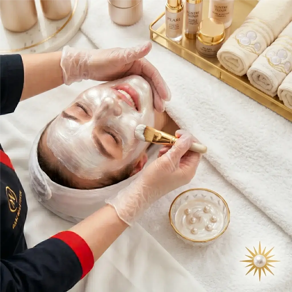 Pearl Facial service at home in Dubai